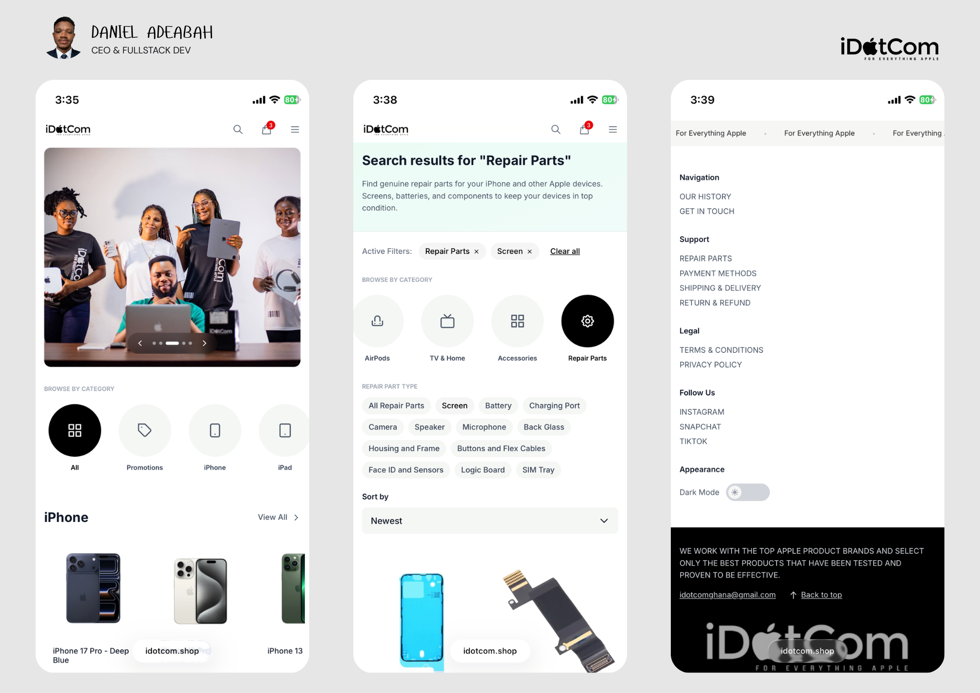 iDotCom UI